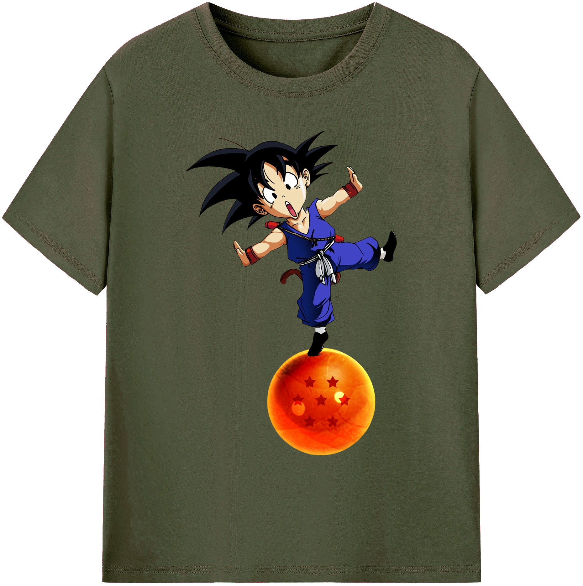（画像用） ドラゴンボール 孫悟空（そん ごくう）Son Goku カカロット DRAGON BALL Kakarotto 綿100％ メンズ半袖Tシャツ｜肌触りやわらか＆通気性